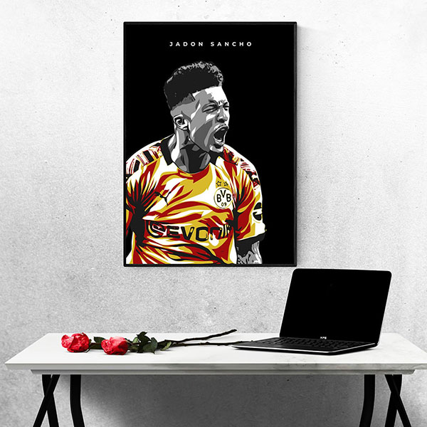Tranh treo Tường Cầu Thủ Bóng Đá Jadon Sancho Mẫu 02