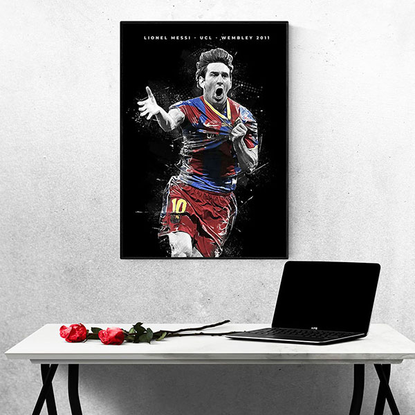 Tranh treo Tường Cầu Thủ Bóng Đá Lionel Messi Mẫu 27