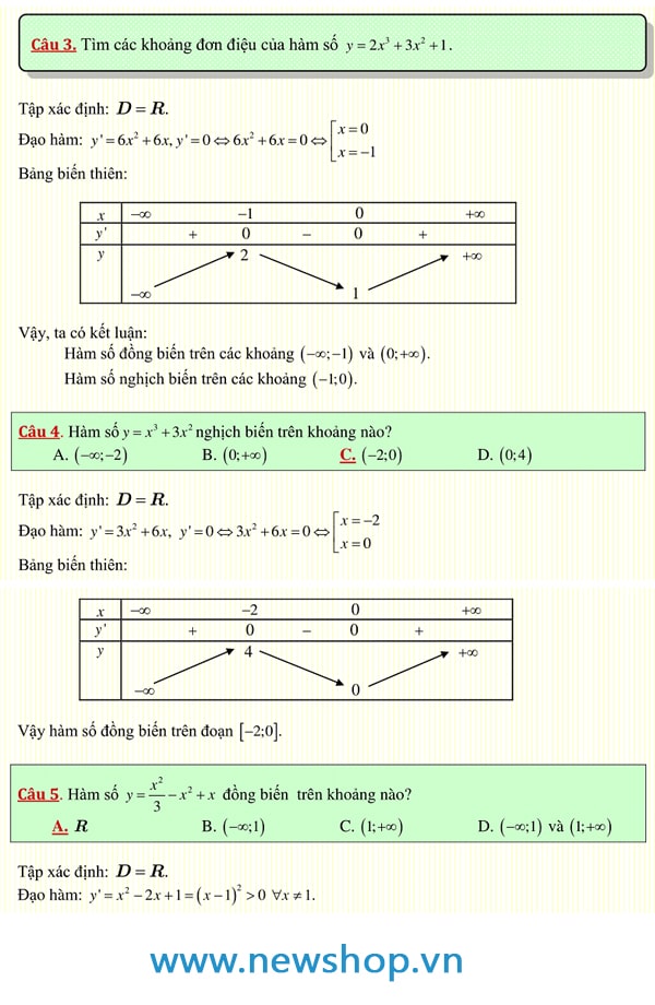 công thức tính nhanh trắc nghiệm toán 12 p6