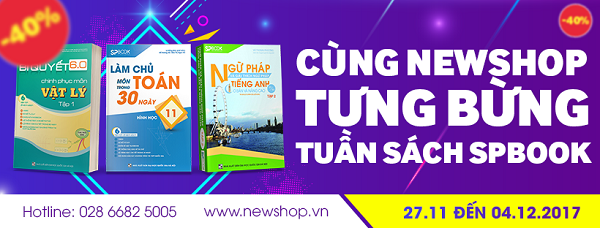 tuấn lễ sách spbook giảm giá 35% tại nhà sách newshop