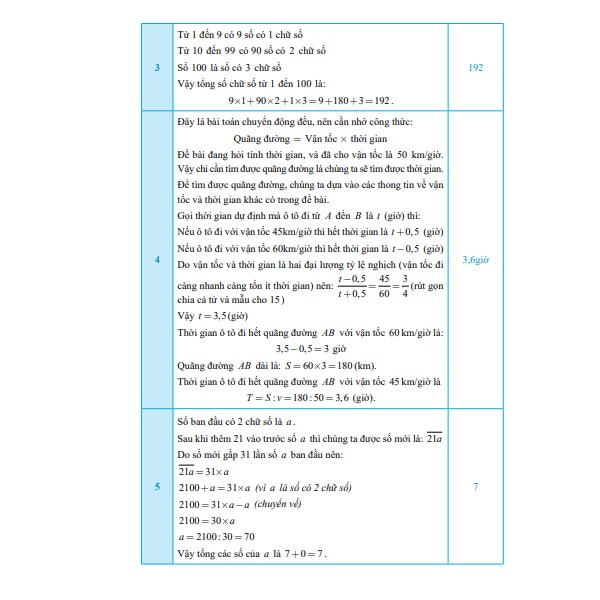 đáp án đề thi thử vào lớp 6 môn toán