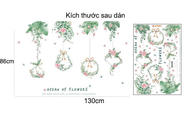 Decal Dán Chân Tường Và Vườn Dây Leo