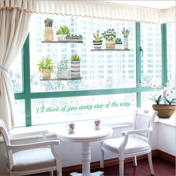 Decal Dán Tường Kệ Cây Xanh 2