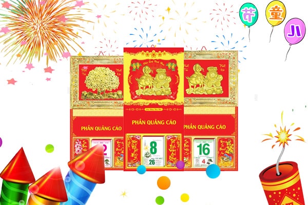 in lịch bìa gấp giữa gắn bloc 2021