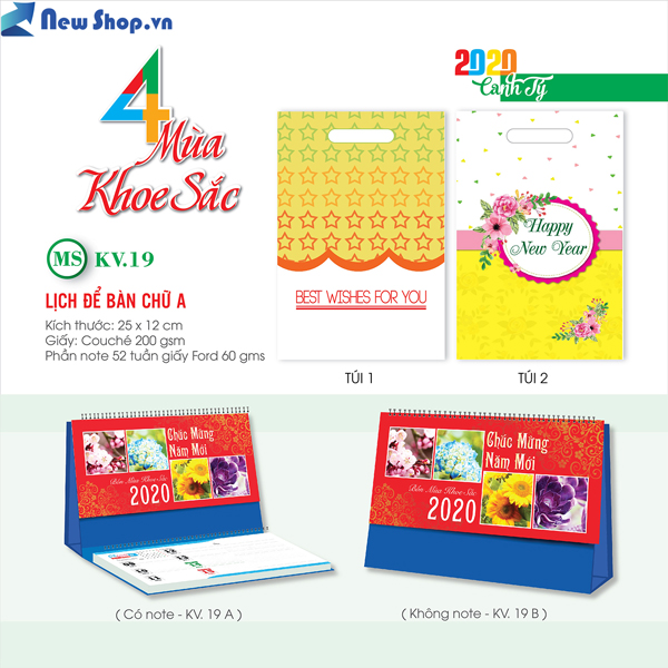 Lịch để bàn 2020