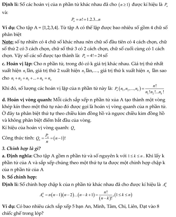 Chương 2: Tổ hợp - Xác suất