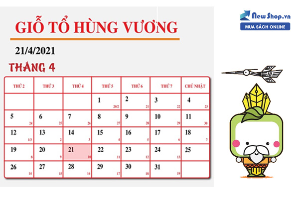 lịch nghỉ giỗ tổ hùng vương 2021