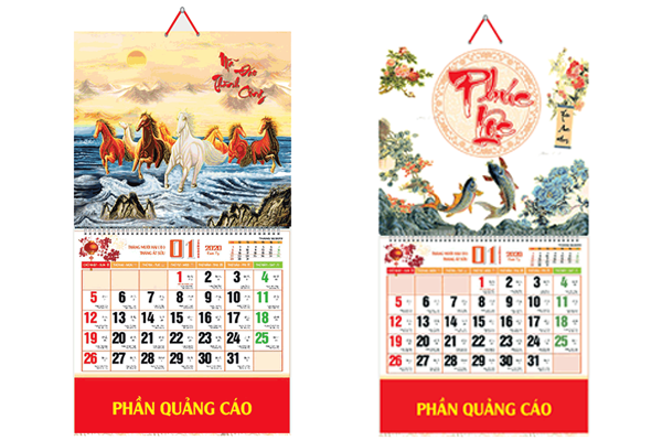 In lịch tết 2020