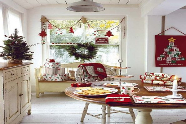 trang trí căn bếp noel