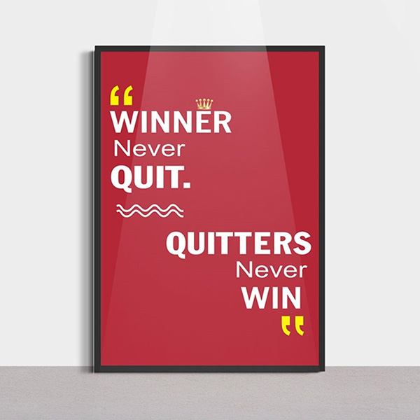 Tranh Canvas Treo Tường Winner Never Quit - Quitters Never Win