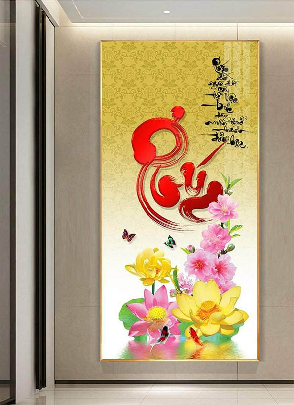 Tranh Tết Treo Tường Chữ Phúc 03