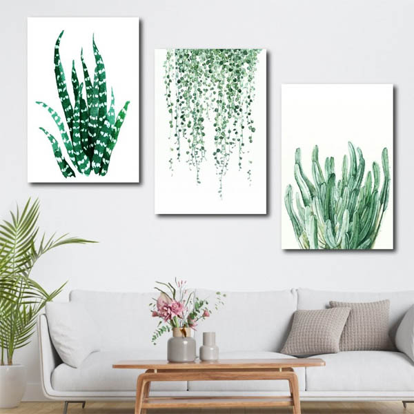 Tranh Treo Tường Bộ 3 Lá Xanh 6