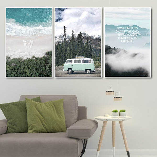 Tranh Treo Tường Phong Cảnh Biển Và Núi 