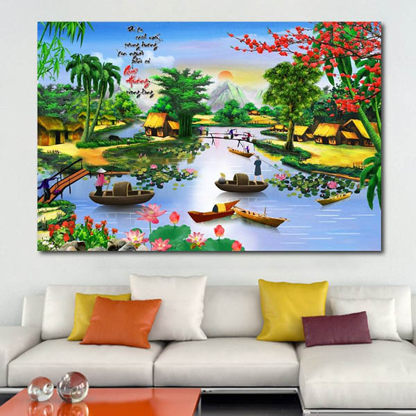 Tranh Treo Tường Dòng Sông Quê Hương