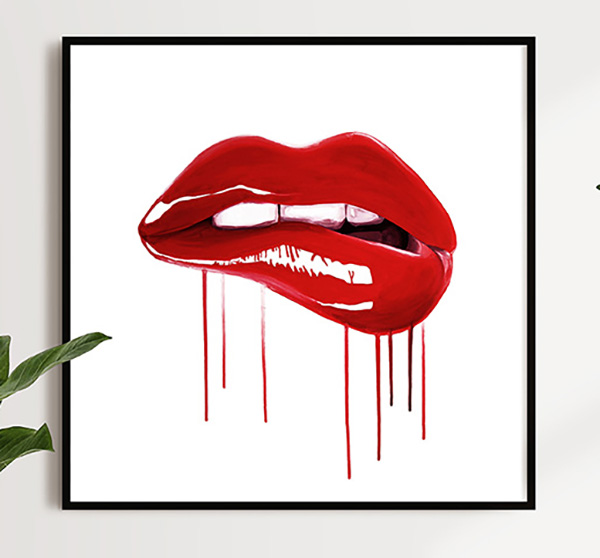 Tranh Treo Tường Phong Cach Pop Art Lips