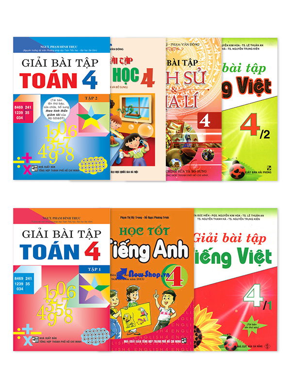 Combo Sách Giải Toán - Tiếng Việt Lớp 4