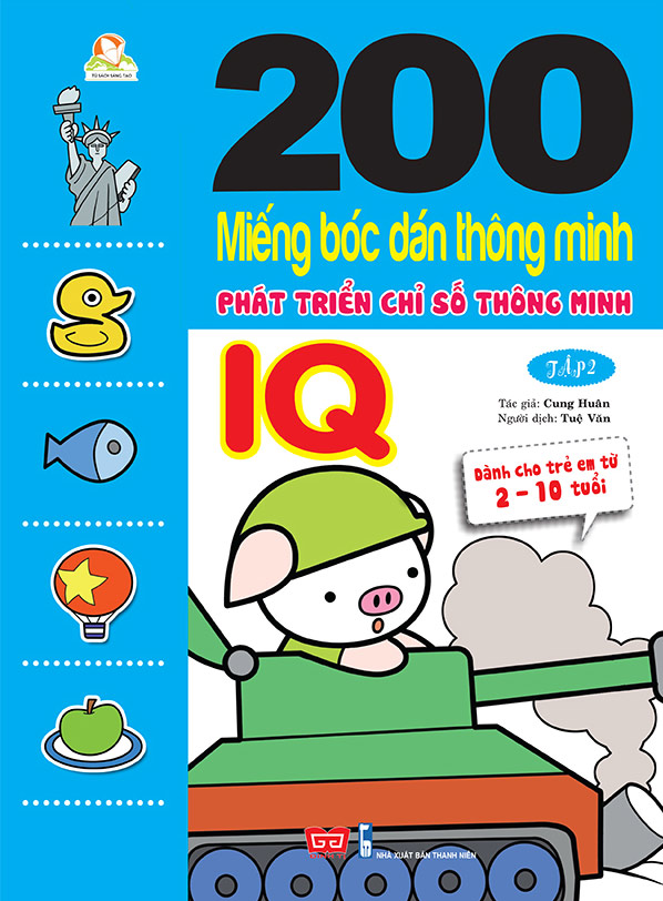 200 Miếng Bóc Dán Thông Minh Phát Triển Chỉ Số Thông Minh IQ Tập 2 (Dành Cho Trẻ 2-10 Tuổi) 