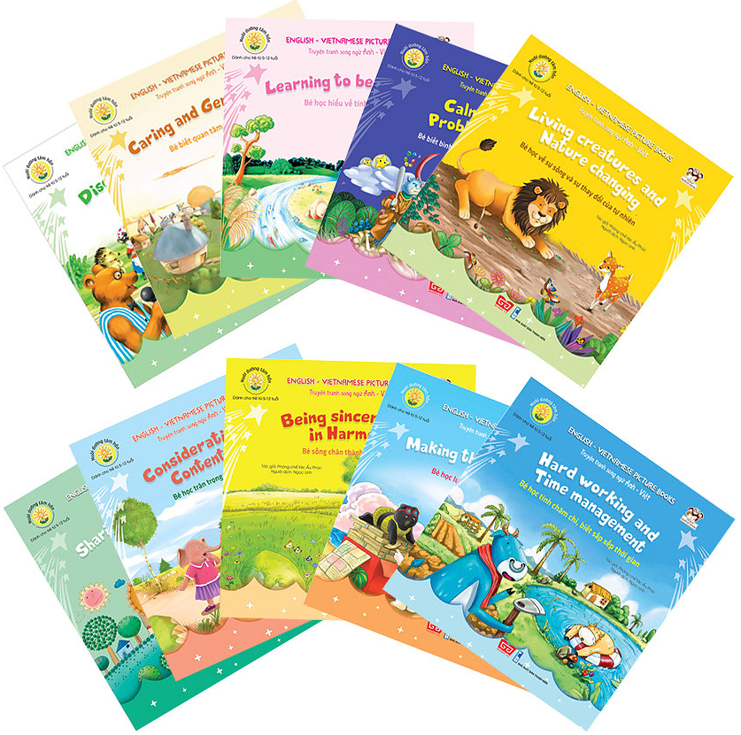 Combo Nuôi Dưỡng Tâm Hồn - Truyện Tranh Song Ngữ Anh - Việt (10 Tập)