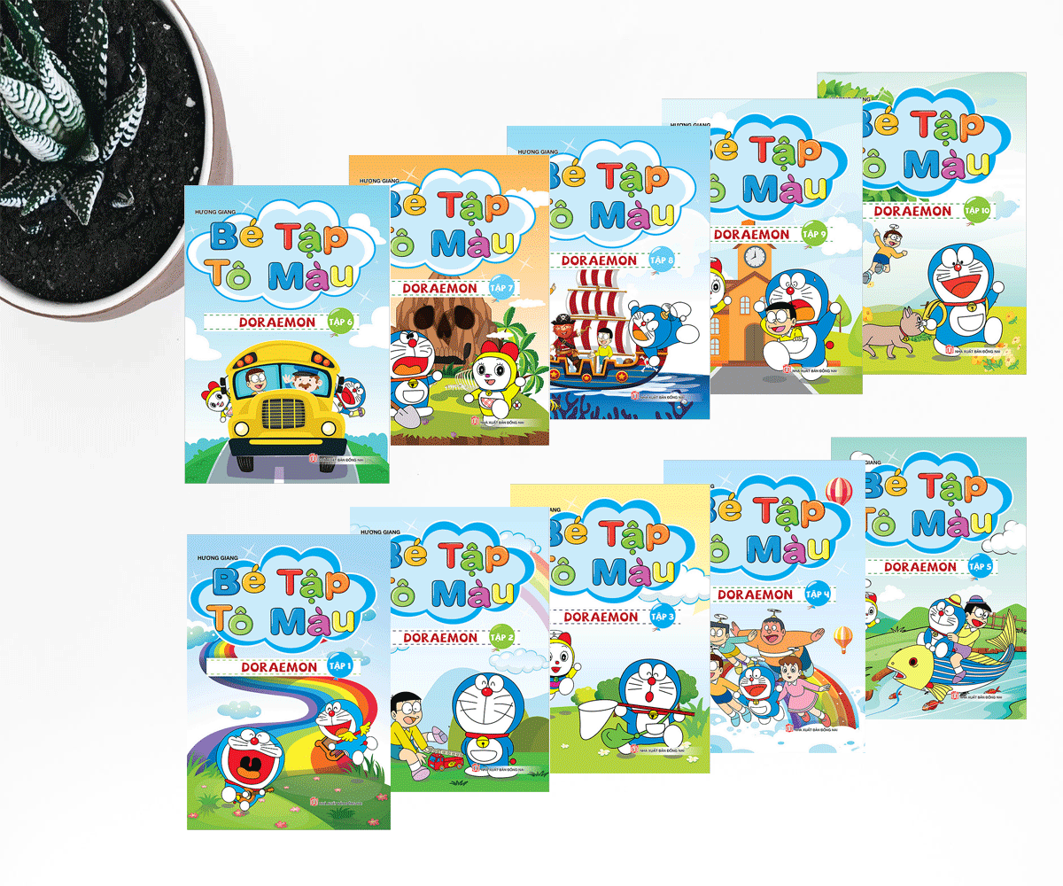 Combo Bé Tập Tô Màu Doraemon ( 10 Quyển )