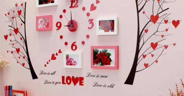 Khung Gỗ Bộ 6 Khung Cây Trái Tim - KG076