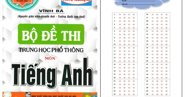 Bộ Đề Thi THPT Quốc Gia Môn Tiếng Anh (Phương Pháp Trắc Nghiệm) Tặng Phiếu Trắc Nghiệm 50 Câu