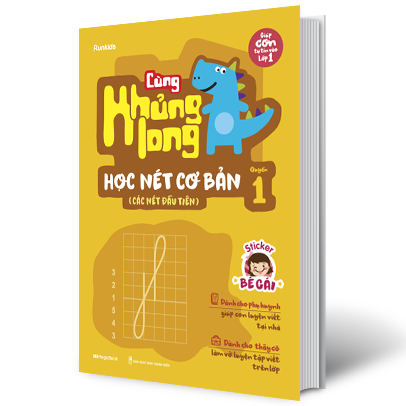 Cùng Khủng Long Học Nét Cơ Bản (Bé Gái) - Quyển 1 