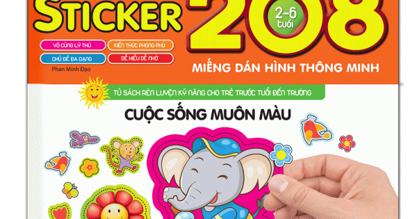 Sách 208 Miếng Dán Hình Thông Minh - Cuộc Sống Muôn Màu