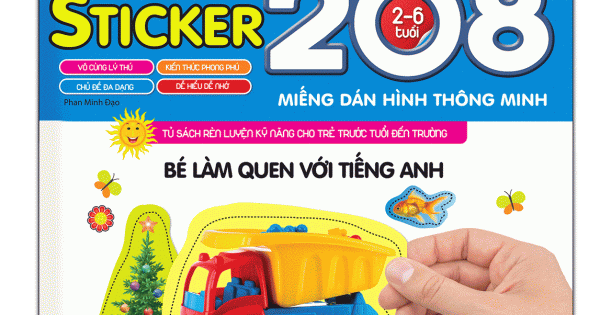 Sách 208 Miếng Dán Hình Thông Minh - Bé làm Quen Với Tiếng Anh