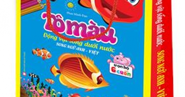 Bộ Túi Tô Màu Động Vật Dưới Nước 6 Cuốn (Song Ngữ Anh - Việt)