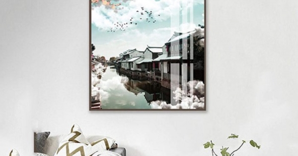 Tranh Treo Tường Bình Yên Trấn Cổ (40x60 cm)
