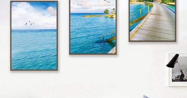 Tranh Treo Tường Vùng Trời Bình Yên (3 Tấm 37x25x3 cm)