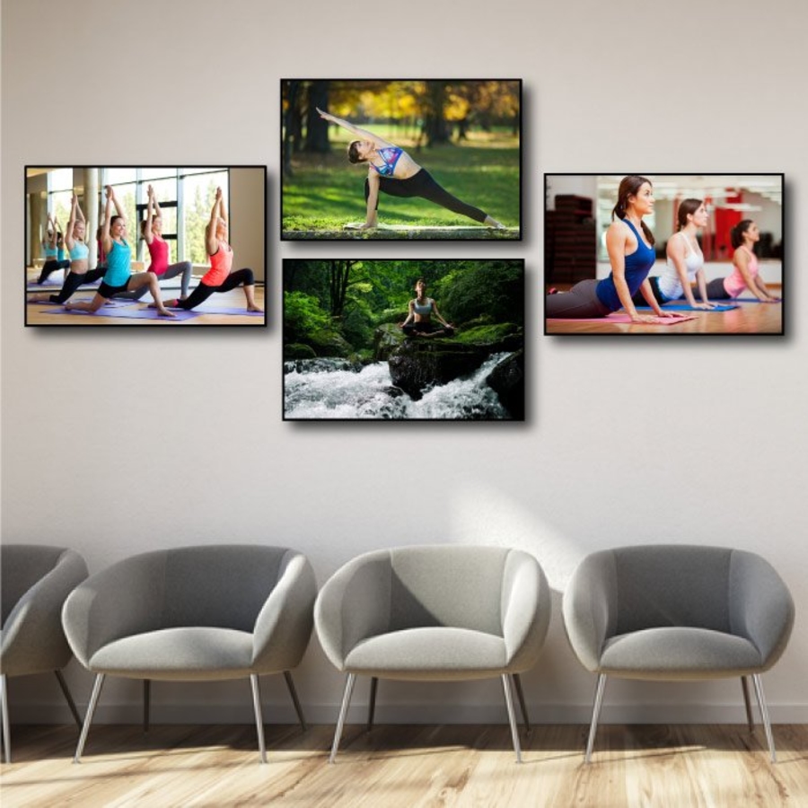 Tranh Treo Tường Yoga (4 Tấm 40X60Cm)