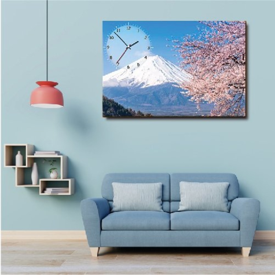Tranh Đồng Hồ Núi Phú Sĩ 2 (40X60Cm)