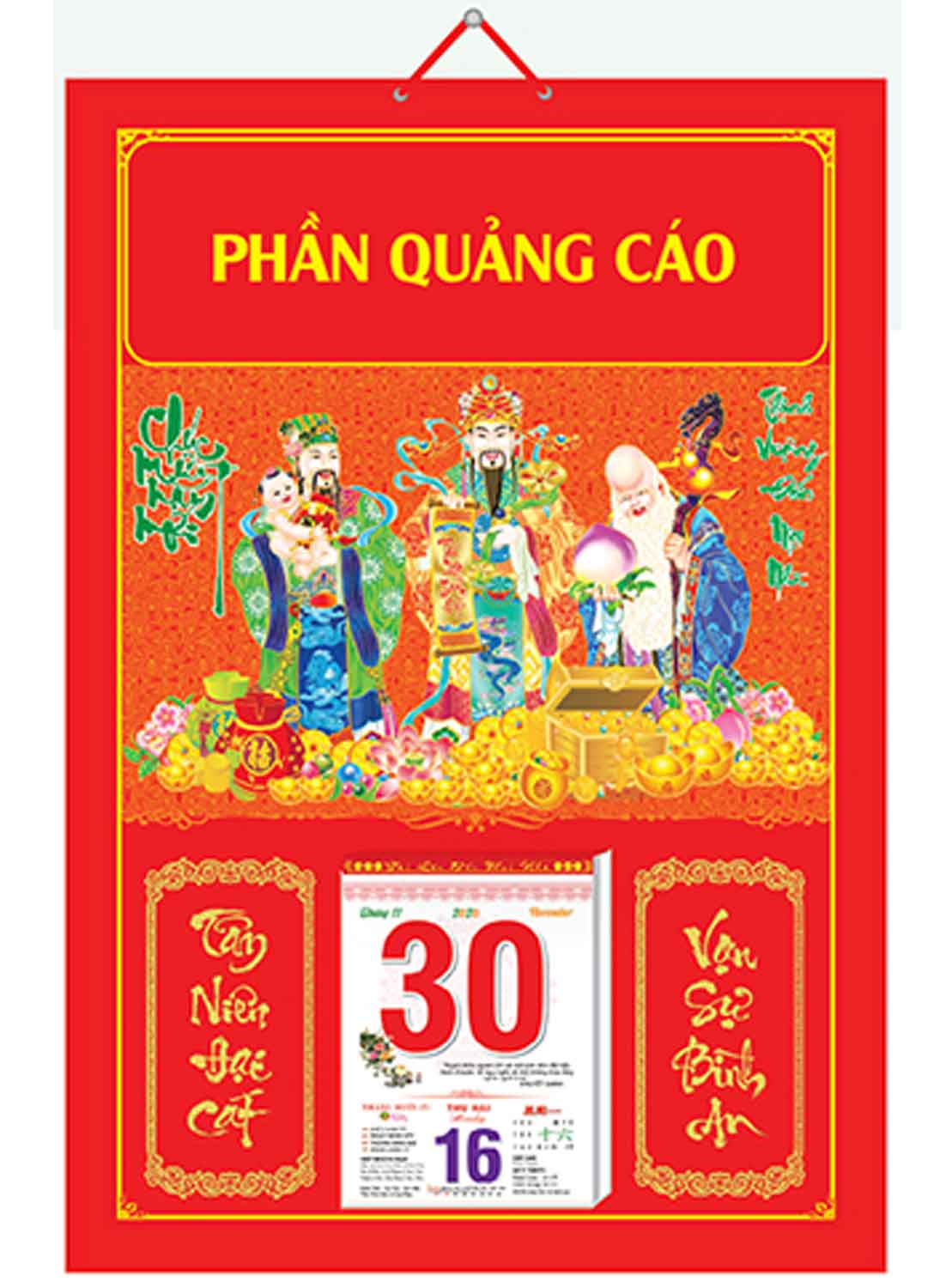 Bìa Treo Lịch Chiết Quang Điển Hình (40x60cm) Gắn Bloc Lịch 2020 - NS198