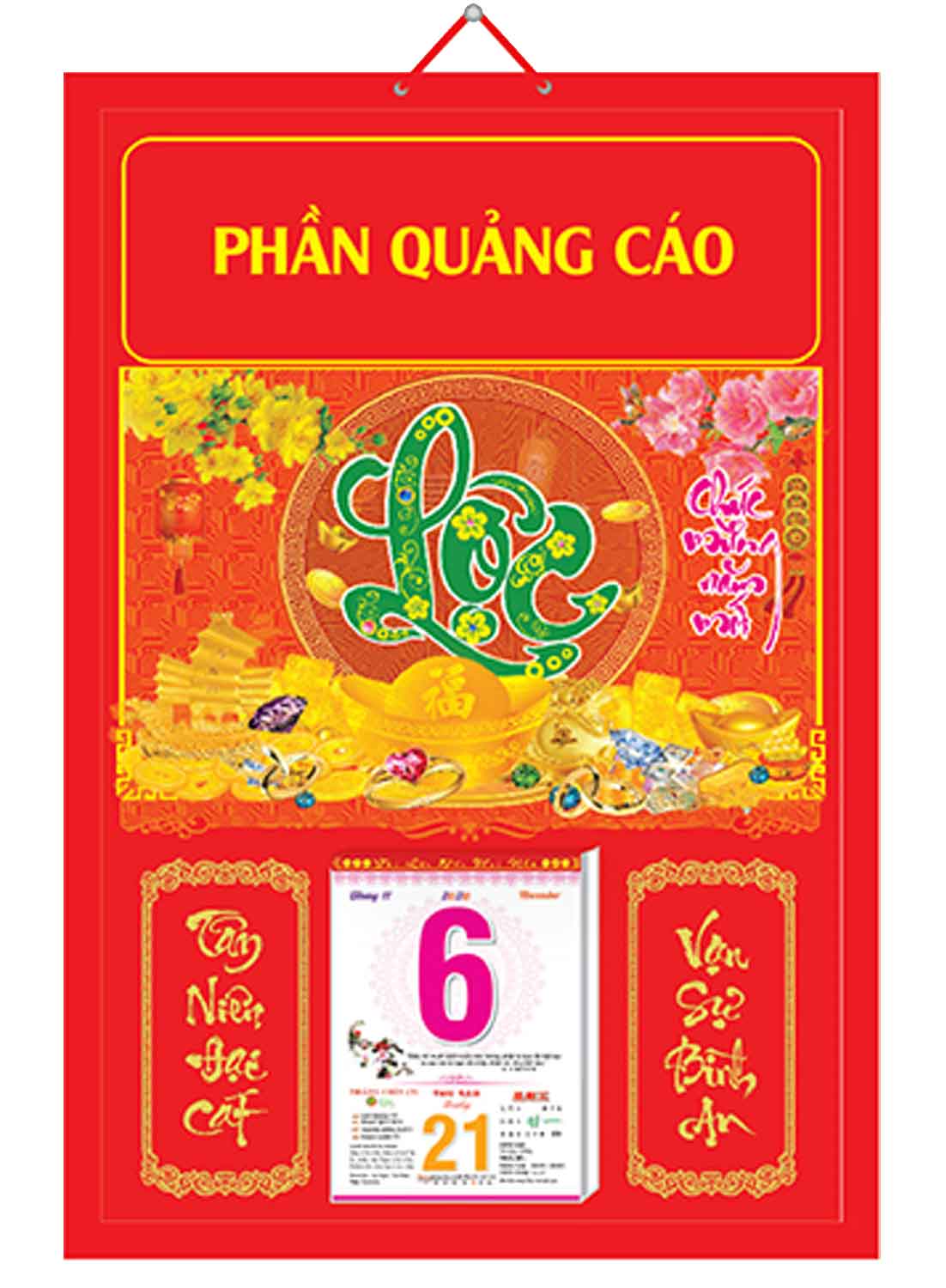 Bìa Treo Lịch Chiết Quang Điển Hình (40x60cm) Gắn Bloc Lịch 2020 - NS196