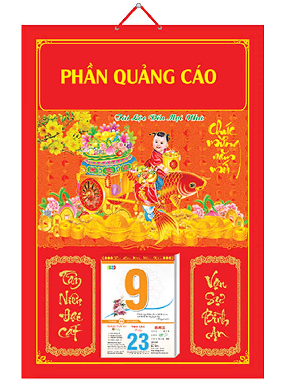 Bìa Treo Lịch Chiết Quang Điển Hình (40x60cm) Gắn Bloc Lịch 2020 - NS195