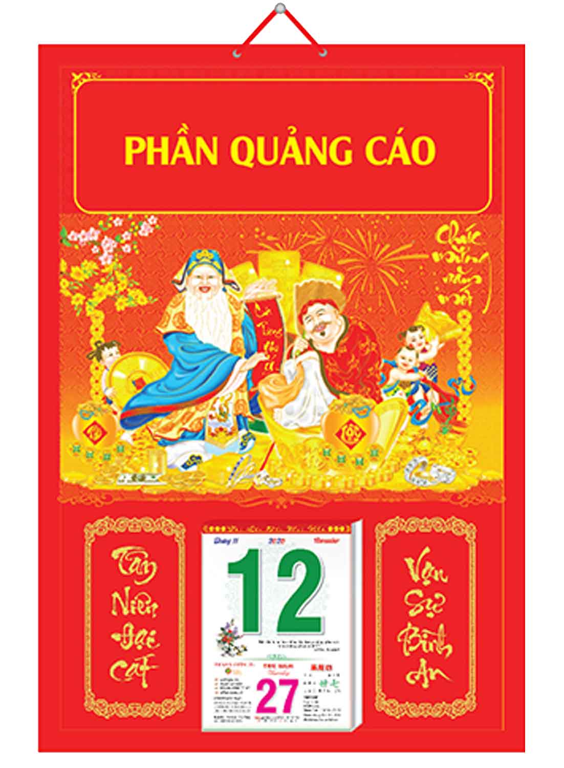 Bìa Treo Lịch Chiết Quang Điển Hình (40x60cm) Gắn Bloc Lịch 2020 - NS194