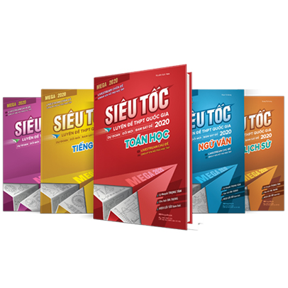 Combo 5 Cuốn Mega 2020 - Siêu Tốc Luyện Đề THPT Quốc Gia Toán - Văn - Anh - Sử - Địa