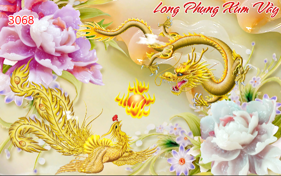 Tranh Long Phụng Sum Vầy - TP3068
