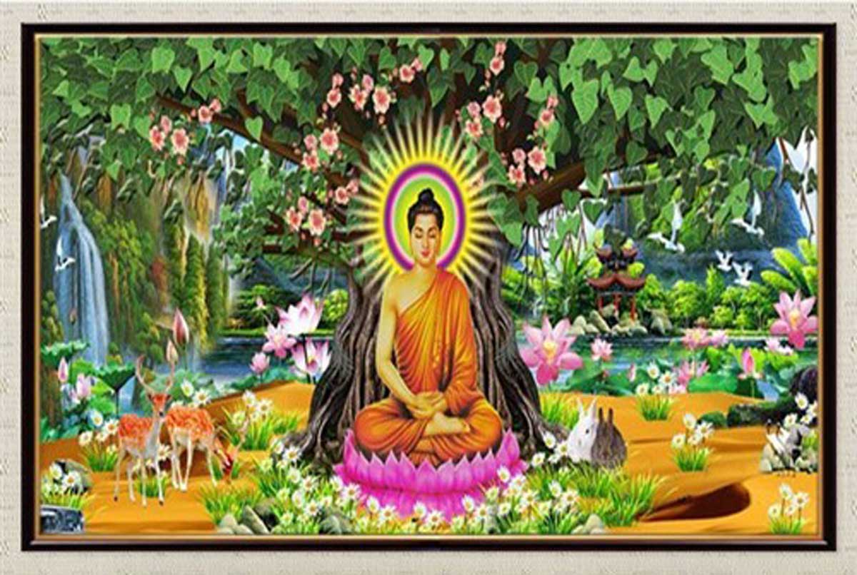 Tranh Phật Dưới Cây Bồ Đề - NS1016