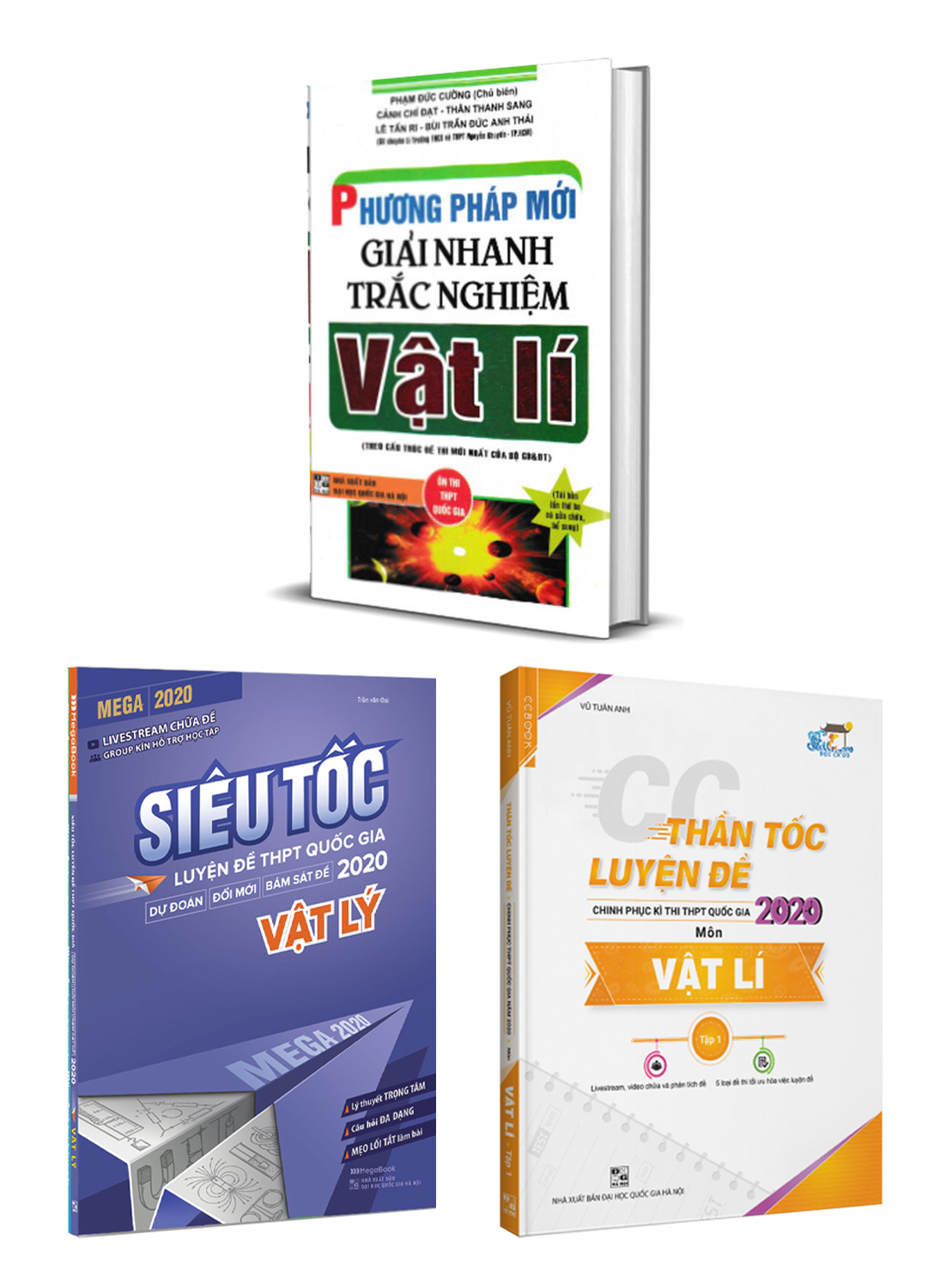 Combo CC Thần Tốc Luyện Đề 2020 Môn Vật Lí Tập 1 - Sách Bộ Đề Thi THPT Quốc Gia 2020 + Phương Pháp Mới Giải Nhanh Trắc Nghiệm Vật Lí + Mega 2020 - Siêu Tốc Luyện Đề THPT Quốc Gia 2020 - Vật Lý