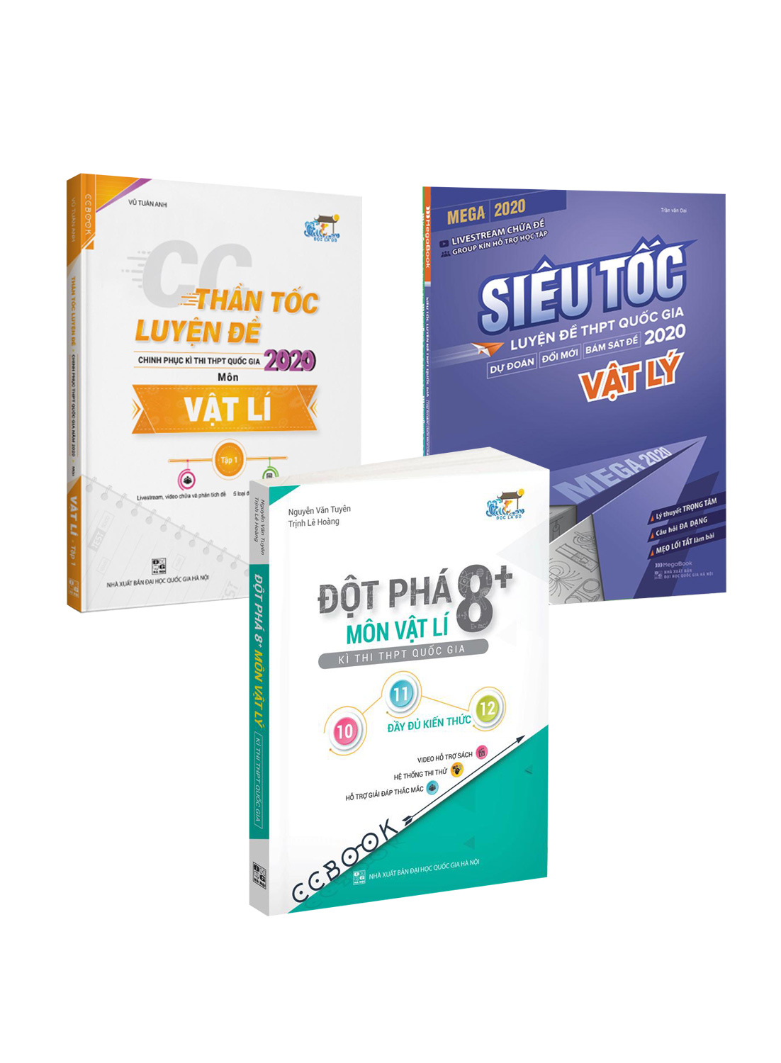Combo CC Thần Tốc Luyện Đề 2020 Môn Vật Lí Tập 1 - Sách Bộ Đề Thi THPT Quốc Gia 2020 + Đột Phá 8+: Kì Thi THPT Quốc Gia - Môn Vật Lý + Mega 2020 - Siêu Tốc Luyện Đề THPT Quốc Gia 2020 - Vật Lý