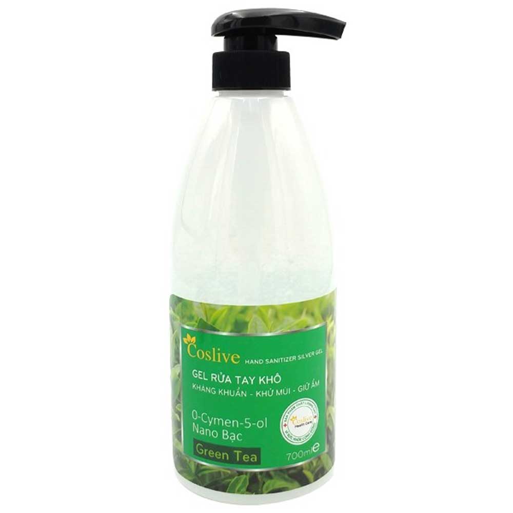 Gel Rửa Tay Khô Hand San Silver Coslive 700ml - Green Tea