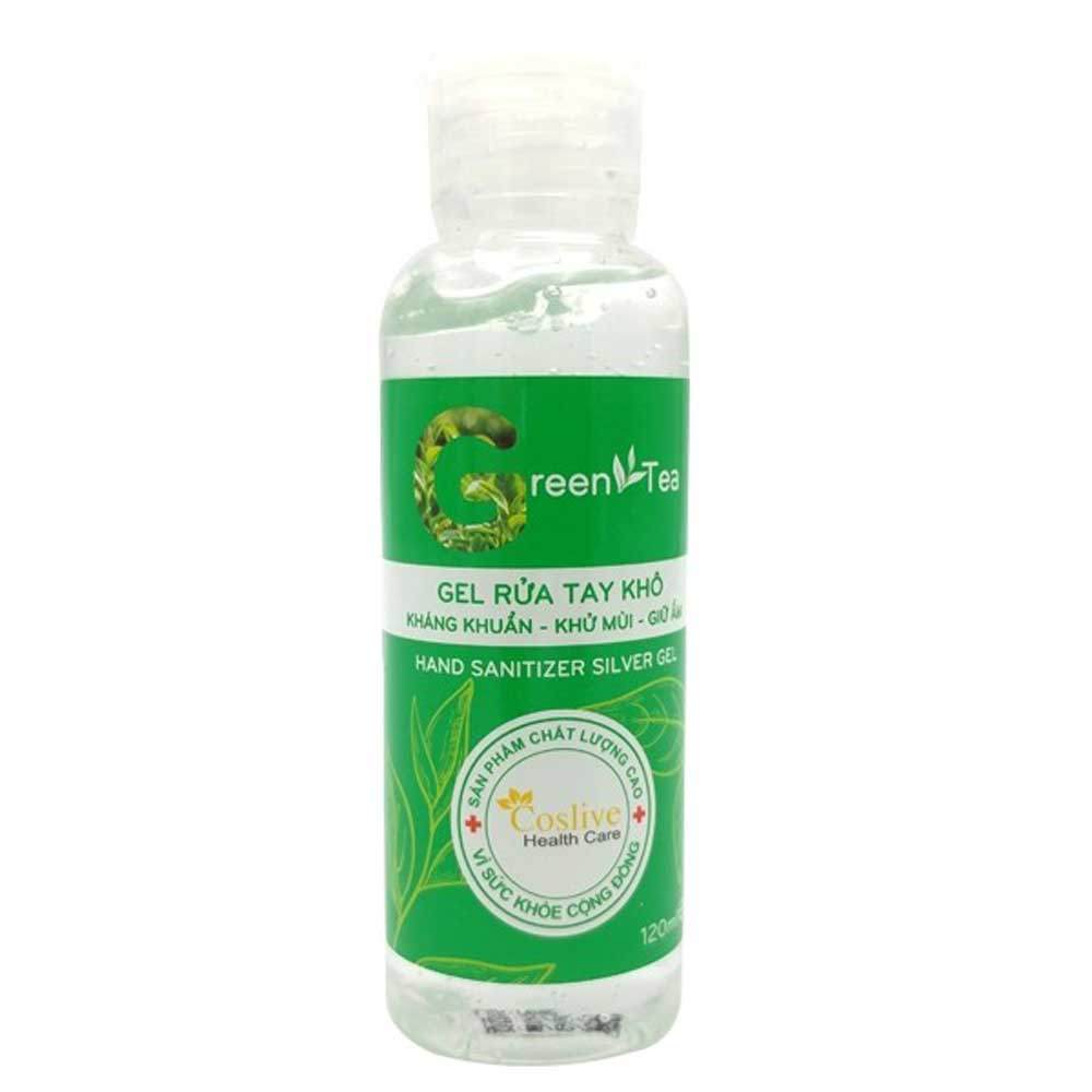 Gel Rửa Tay Khô Hand San Silver Coslive 120Ml - Green Tea