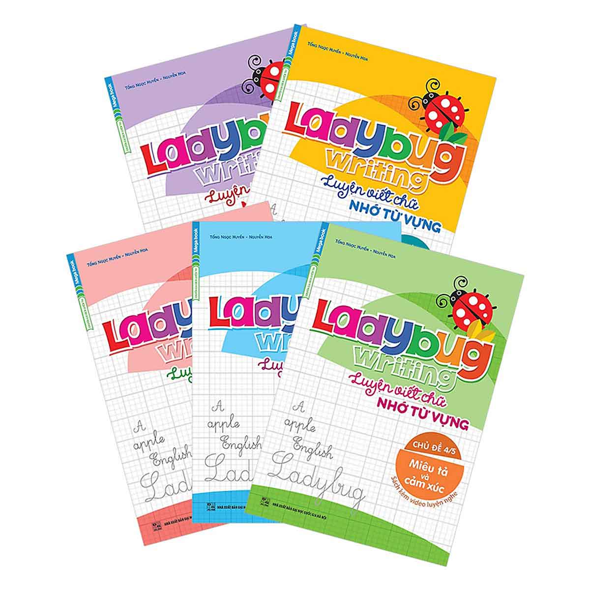 Combo Ladybug Writing Luyện Viết Chữ - Nhớ Từ Vựng (Bộ 5 Cuốn)