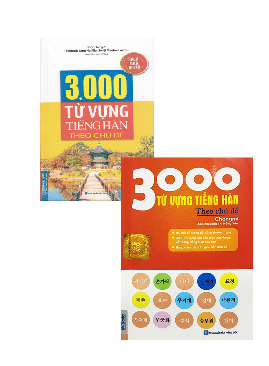 Combo 3000 Từ Vựng Tiếng Hàn Theo Chủ Đề (2 Cuốn)