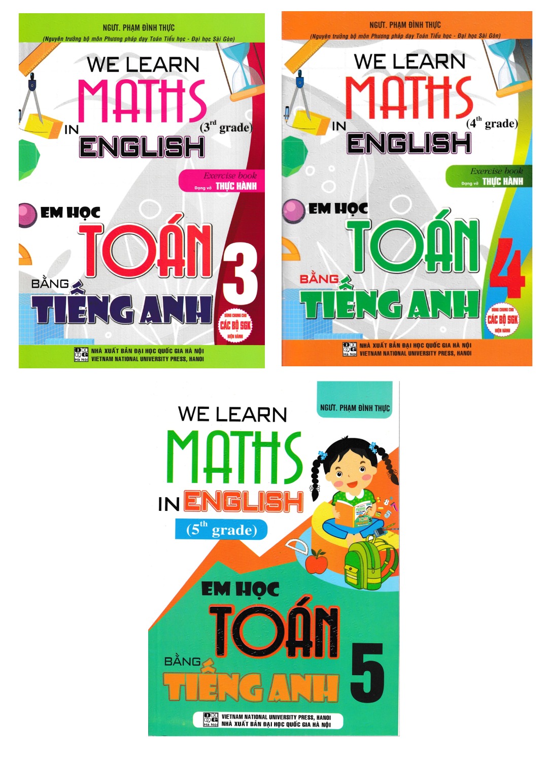 Combo We Learn Maths In English - Em Học Toán Bằng Tiếng Anh Lớp 3 + 4 + 5