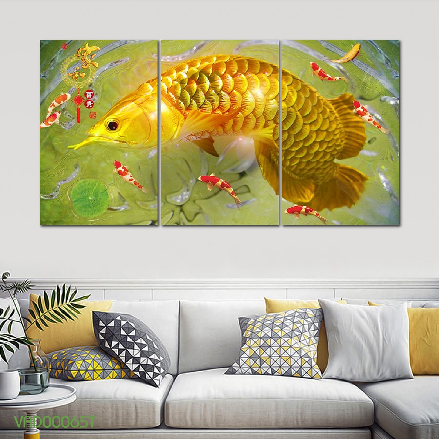 Tranh Treo Tường Cá Nghệ Thuật 03 (3 Tấm 40×60 Cm)