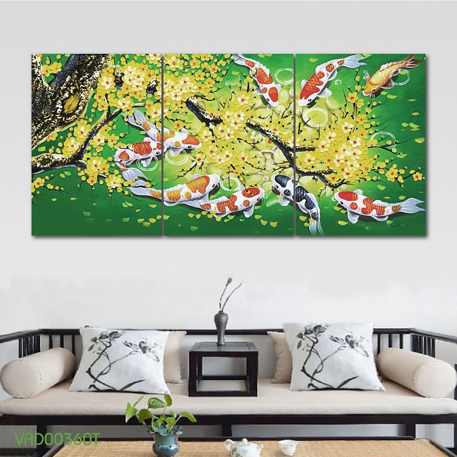 Tranh Treo Tường Cá Nghệ Thuật 23 (3 Tấm 40×60 Cm)