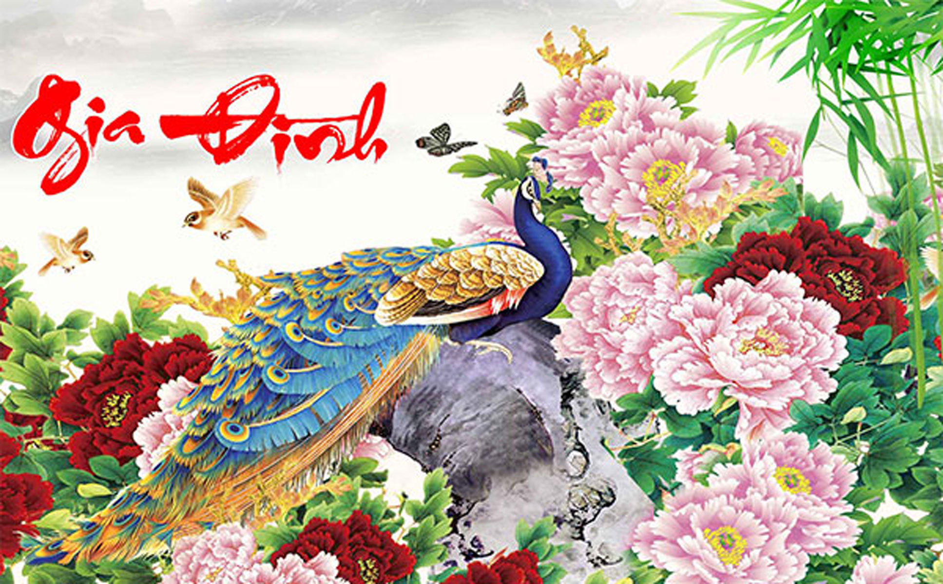 Tranh Treo Tường Chim Công 01